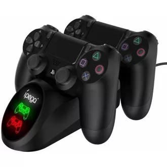 iPega PG-9180 Dvojna polnilna priklopna postaja za PS4 gamepade, črna
