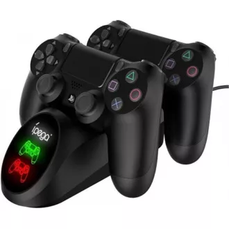 iPega PG-9180 Dvojna polnilna priklopna postaja za PS4 gamepade, črna
