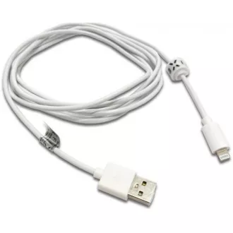 Kabel za prenos podatkov in polnjenje FIXED, USB-A -> Lightning (MFI), 20 W, dolžina 2 m, bel