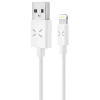 Kabel za prenos podatkov in polnjenje FIXED, USB-A -> Lightning (MFI), 20 W, dolžina 2 m, bel