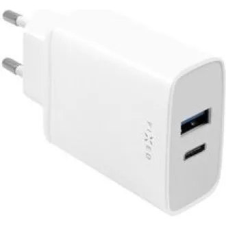 Omrežni polnilec FIXED, priključek USB-C USB-A, podpora PD, 30 W, bel Omrežni polnilec FIXED, priključek USB-C USB-A, podpora PD, 30 W, bel
