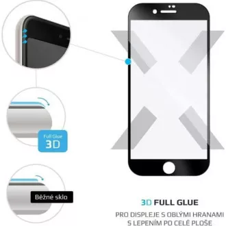 Zaščitno steklo FIXED Full Cover za Apple iPhone 7/8/SE (2020), črno