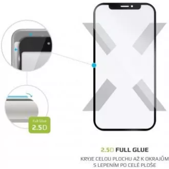 Zaščitno steklo FIXED Full Cover za Apple iPhone 12/12 Pro, črno