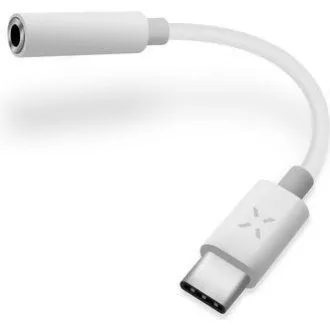 Redukcija FIXED USB-C na 3, 5 mm jack s čipom DAC, bela