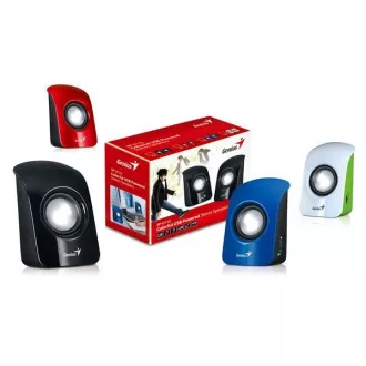 GENIUS zvočnik SP-U115, prenosni zvočnik, napajanje USB, belo-zelen GENIUS zvočnik SP-U115, prenosni zvočnik, napajanje USB, belo-zelen