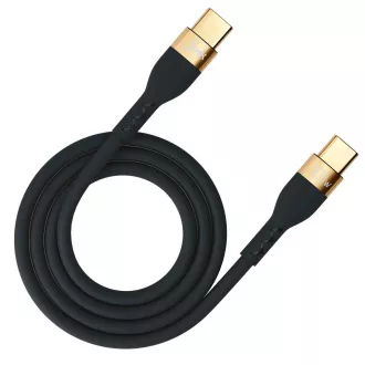 3mk podatkovni kabel - Hiper silikonski kabel C do C 2m 100W, črn 3mk podatkovni kabel - Hiper silikonski kabel C do C 2m 100W, črn