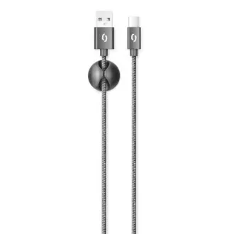 ALIGATOR podatkovni kabel PREMIUM 2A, USB-C, črn