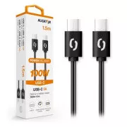 ALIGATOR podatkovni kabel POWER 100W, USB-C/USB-C 5A, dolžina 1, 5 m, črn