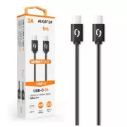 ALIGATOR podatkovni kabel POWER 60W, USB-C/USB-C 3A, dolžina 1 m, črn