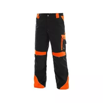 Hlače do pasu CXS SIRIUS BRIGHTON, črno-oranžne, velikost 56