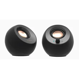 Creative PEBBLE V3, namizni zvočniki 2.0 z USB-C in Bluetooth 5.0 - črni