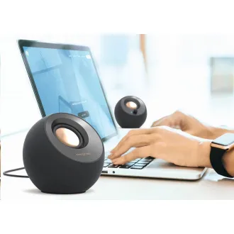 Creative PEBBLE V3, namizni zvočniki 2.0 z USB-C in Bluetooth 5.0 - črni