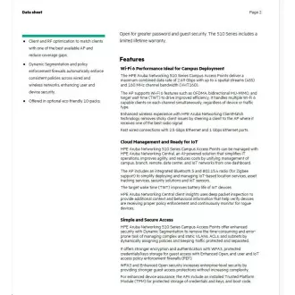 HPE Aruba Networking AP-515 (RW) Dual Radio 4x4/2x2 802.11ax z notranjimi antenami Unified Campus AP RENEW Q9H62A