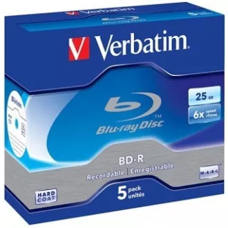 VERBATIM BD-R SL(5-pack)Blu-Ray/Jewel/6x/25GB