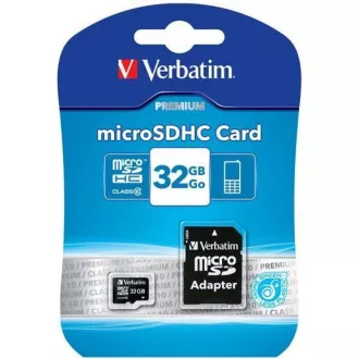 VERBATIM MicroSDHC kartica 32GB Premium, U1   SD adapter