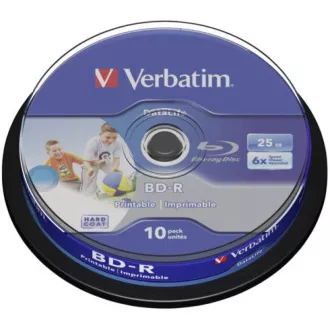 VERBATIM BD-R SL Datalife HTL (10 pakiranj)Blu-Ray/vreteno/6x/25 GB s široko možnostjo tiskanja