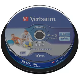 VERBATIM BD-R SL Datalife HTL (10 pakiranj)Blu-Ray/vreteno/6x/25 GB s široko možnostjo tiskanja