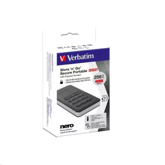 VERBATIM Zunanji SSD, vključno s KEYPAD 256GB USB3.1 GDPR