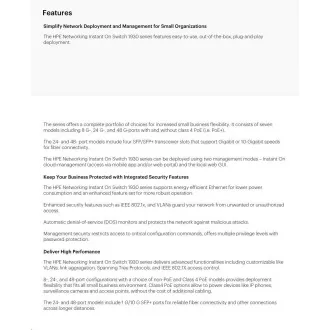 HPE Networking Instant On Switch 48p Gigabit 4p SFP Brez ventilatorja 1930 JL685A HPE Networking Instant On Switch 48p Gigabit 4p SFP Brez ventilatorja 1930 JL685A