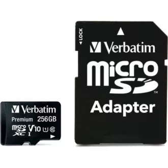 VERBATIM MicroSDXC 256GB Premium, U1   adapter