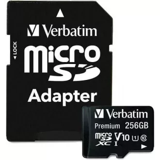 VERBATIM MicroSDXC 256GB Premium, U1   adapter