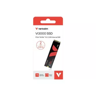 VERBATIM SSD Vi3000 Notranji SSD PCIe NVMe M.2 2TB, W 3000/ R 3300 MB/s