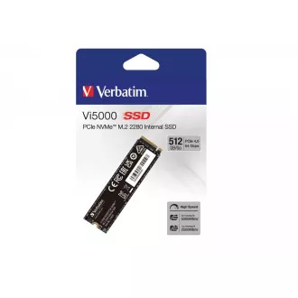 VERBATIM SSD Vi5000 Notranji SSD PCIe NVMe M.2 512 GB, W2500/ R 5000 MB/s