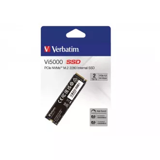 VERBATIM SSD Vi5000 Notranji SSD PCIe NVMe M.2 2TB, W 4300/ R 5000 MB/s