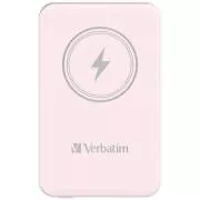 VERBATIM Powerbank Charge 'n' Go, magnetna, 5000 mAh, USB-C, roza