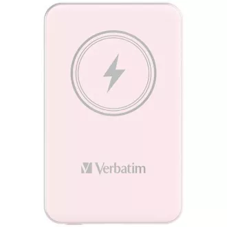 VERBATIM Powerbank Charge 'n' Go, magnetna, 5000 mAh, USB-C, roza