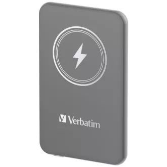 VERBATIM Powerbank Charge 'n' Go, magnetna, 5000 mAh, USB-C, siva