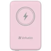 VERBATIM Powerbank Charge 'n' Go, magnetna, 10000 mAh, USB-C, roza