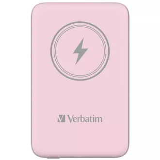 VERBATIM Powerbank Charge 'n' Go, magnetna, 10000 mAh, USB-C, roza