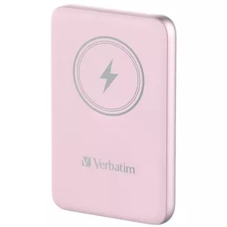 VERBATIM Powerbank Charge 'n' Go, magnetna, 10000 mAh, USB-C, roza