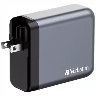 VERBATIM GaN omrežni polnilnik GNC-200, 200 W, 3x USB-C, 1x USB