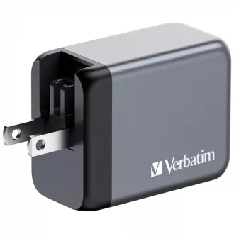VERBATIM GaN omrežni polnilec GNC-65, 65W, 2x USB-C, 1x USB VERBATIM GaN omrežni polnilec GNC-65, 65W, 2x USB-C, 1x USB