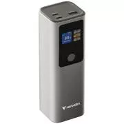 VERBATIM Powerbank Charge 'n' Go, 27000 mAh, 2x USB-C 140W, 1x USB-A 18W, siva