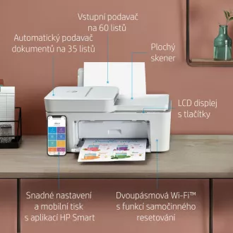 HP All-in-One Deskjet 4120e HP (A4, 8, 5/5, 5ppm, USB, Wi-Fi, BT, tiskanje, skeniranje, kopiranje, ADF) HP All-in-One Deskjet 4120e HP (A4, 8, 5/5, 5ppm, USB, Wi-Fi, BT, tiskanje, skeniranje, kopiranje, ADF)