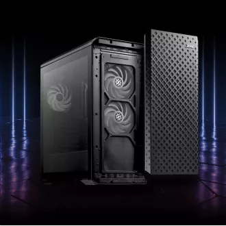 ADATA XPG ohišje DEFENDER PRO Mid-Tower, brez napajalnika, 3x 120mm ARGB ventilator, črno
