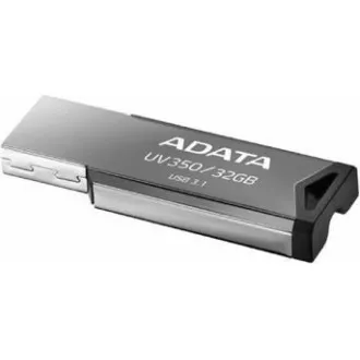 ADATA Flash disk 64 GB UV350, USB 3.2 Dash Drive, temno srebrna kovinska tekstura ADATA Flash disk 64 GB UV350, USB 3.2 Dash Drive, temno srebrna kovinska tekstura