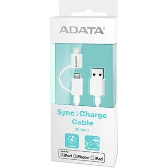 ADATA Sync & Charge Lightning kabel - USB A 2.0, 100 cm, plastičen, bel