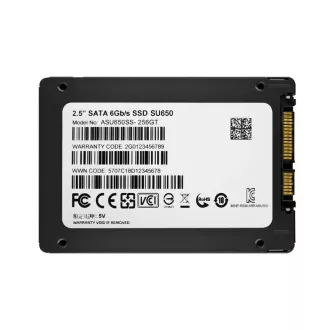 ADATA SSD 256GB Ultimate SU650SS 2, 5" SATA III 6Gb/s (R:520/ W:450MB/s) ADATA SSD 256GB Ultimate SU650SS 2, 5" SATA III 6Gb/s (R:520/ W:450MB/s)