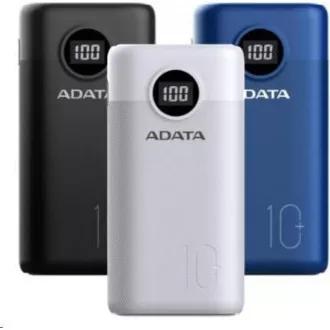 ADATA PowerBank AP10000 - zunanja baterija za mobilni telefon/tablico 10000 mAh, bela (37Wh) USB-C ADATA PowerBank AP10000 - zunanja baterija za mobilni telefon/tablico 10000 mAh, bela (37Wh) USB-C