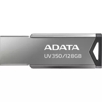 ADATA Flash disk 128 GB UV350, USB 3.2 Dash Drive, temno srebrna kovinska tekstura