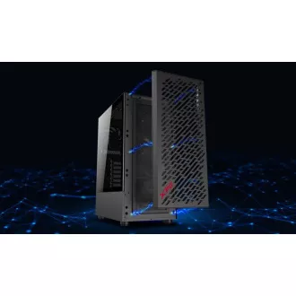 ADATA XPG ohišje VALOR AIR Mid-Tower, brez napajalnika, 4x 120mm ventilator, črno