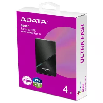 ADATA zunanji SSD 1TB SE920, USB 4 Type-C, R:3800/W:3700MB/s, črn