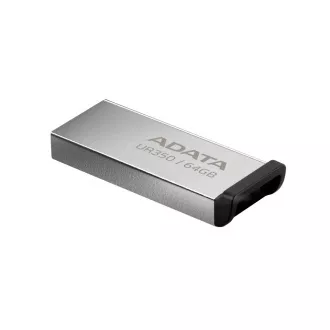 ADATA Flash disk 64 GB UR350, USB 3.2 Dash Drive, kovinsko črn