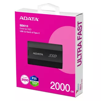 ADATA zunanji SSD 2TB SD810 USB 3.2 USB-C, črn