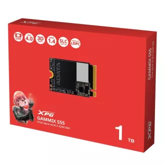 ADATA SSD 1TB XPG GAMMIX S55, PCIe Gen4x4, M.2 2230, (R:5000/ W:3700MB/s)