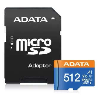 ADATA MicroSDXC kartica 512GB Premier UHS-I C10 V10 (R:100/W:25 MB/s)   SD adapter